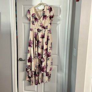 LULUS - XL - floral midi dress wedding guest